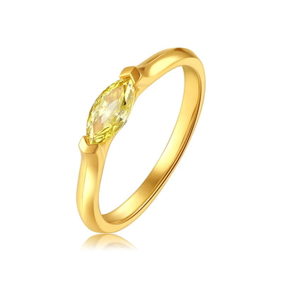 18K Gold Inlay Solid Color Lab-Grown Diamonds Rings