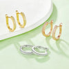 18K Gold Plated Inlay Round Moissanite Earrings