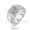 18K Gold Plated Inlay Round Moissanite Rings