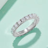 18K Gold Plated Inlay Round Moissanite Rings
