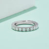 18K Gold Plated Inlay Round Moissanite Rings