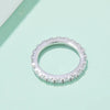 18K Gold Plated Inlay Round Moissanite Rings