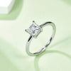 18K Gold Plated Moissanite Geometric Colorless(DEF) Round Brilliant Cut GRA Certificate VVS1-VVS2 Rings