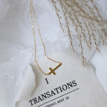 Fashion Cross Titanium Steel Necklace