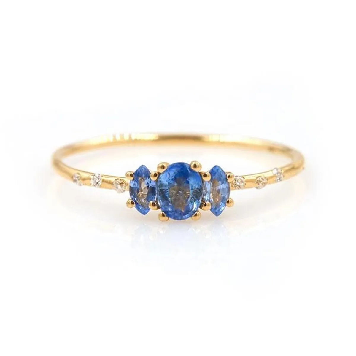 18k Simple Fashion Starry Sky Triple Zircon Copper Ring Wholesale Gooddiy