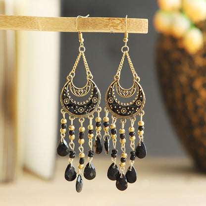 1 Pair Bohemian Moon Alloy Plating Women's Drop Earrings