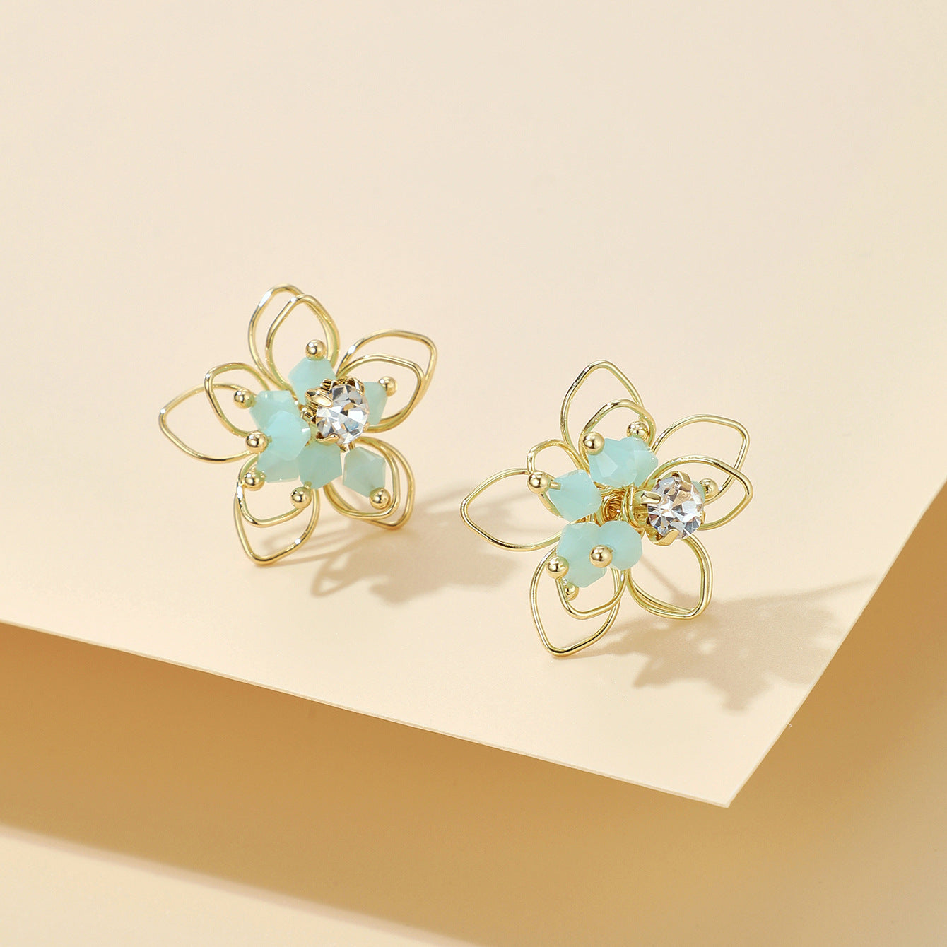 Fashion  Wild Love Butterfly Flower Geometric Alloy Earrings