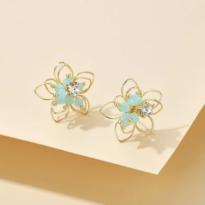 Fashion  Wild Love Butterfly Flower Geometric Alloy Earrings