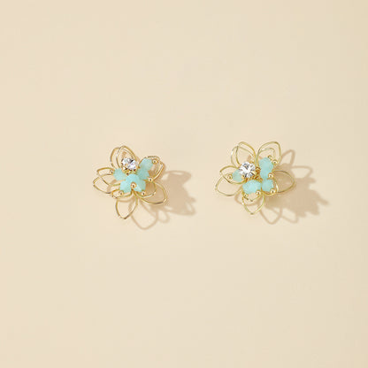 Fashion  Wild Love Butterfly Flower Geometric Alloy Earrings