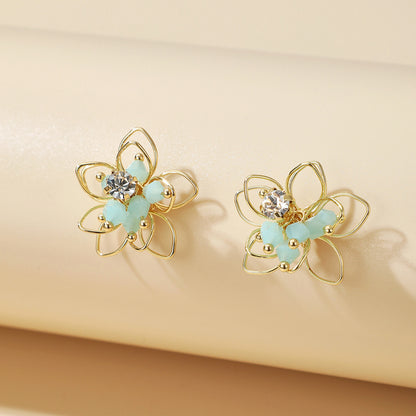 Fashion  Wild Love Butterfly Flower Geometric Alloy Earrings