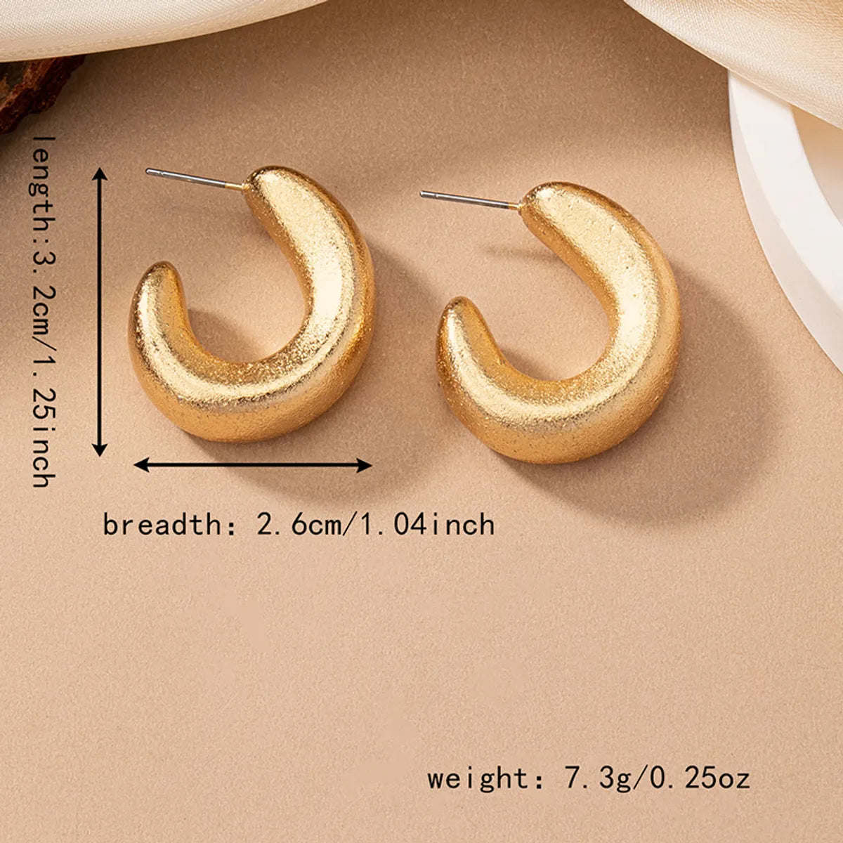 2 Pieces Cute Romantic Solid Color Plating Arylic 14k Gold Plated Ear Studs