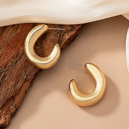 2 Pieces Cute Romantic Solid Color Plating Arylic 14k Gold Plated Ear Studs