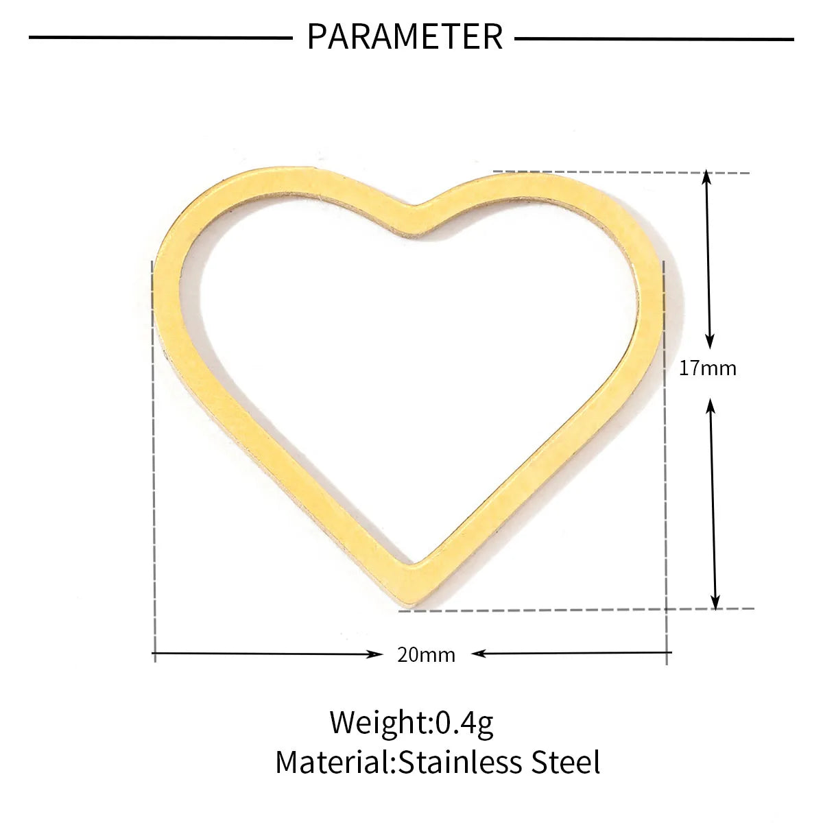 20 PCS/Package 12*17mm 13 * 23mm 15*17mm 201 Stainless Steel 18K Gold Plated Map Heart Shape Life Tree Polished Pendant