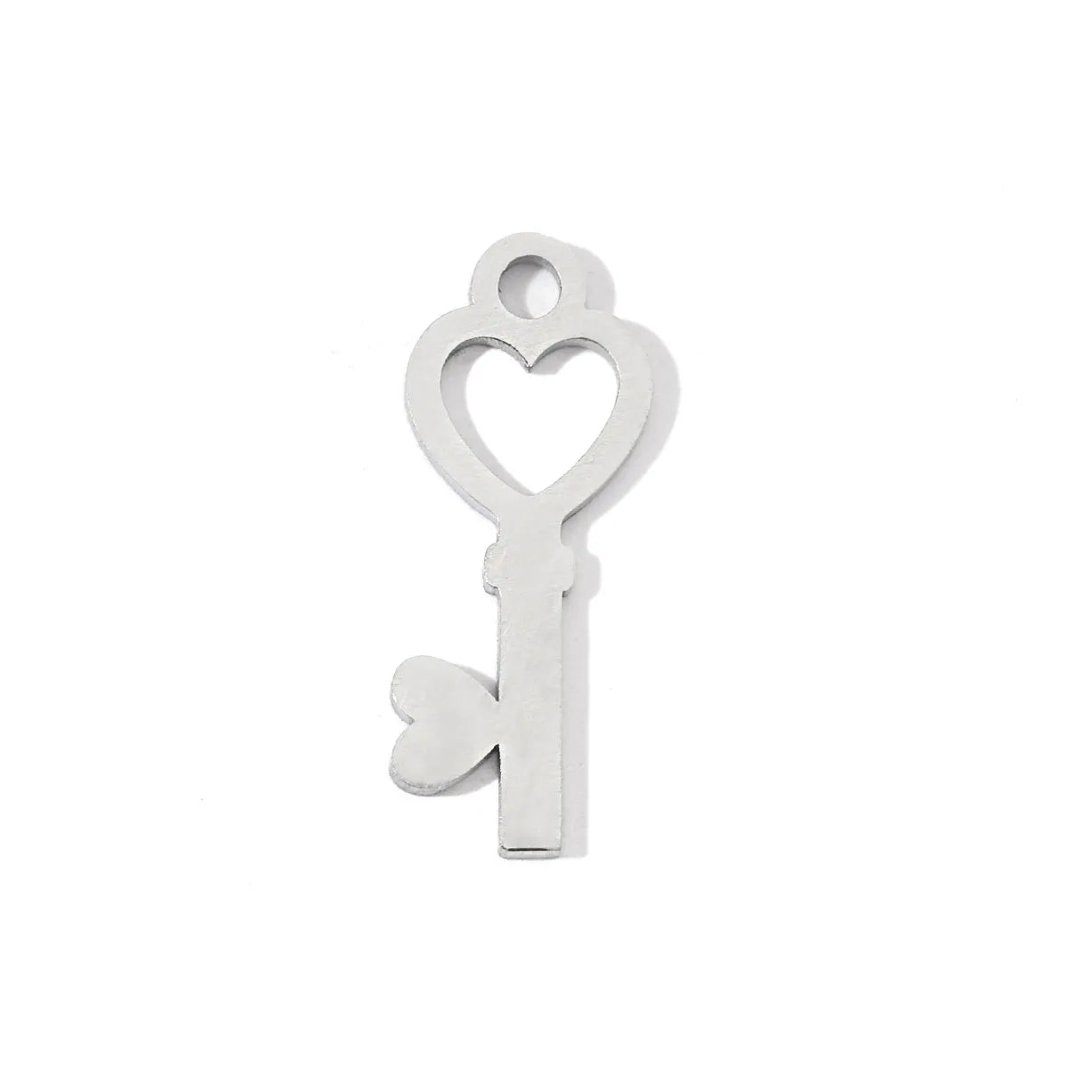 20 PCS/Package 13*10mm 15*15mm 16 * 16mm 201 Stainless Steel Heart Shape Key Snowflake Polished Pendant