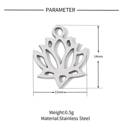 20 PCS/Package 13*10mm 15*15mm 16 * 16mm 201 Stainless Steel Heart Shape Key Snowflake Polished Pendant