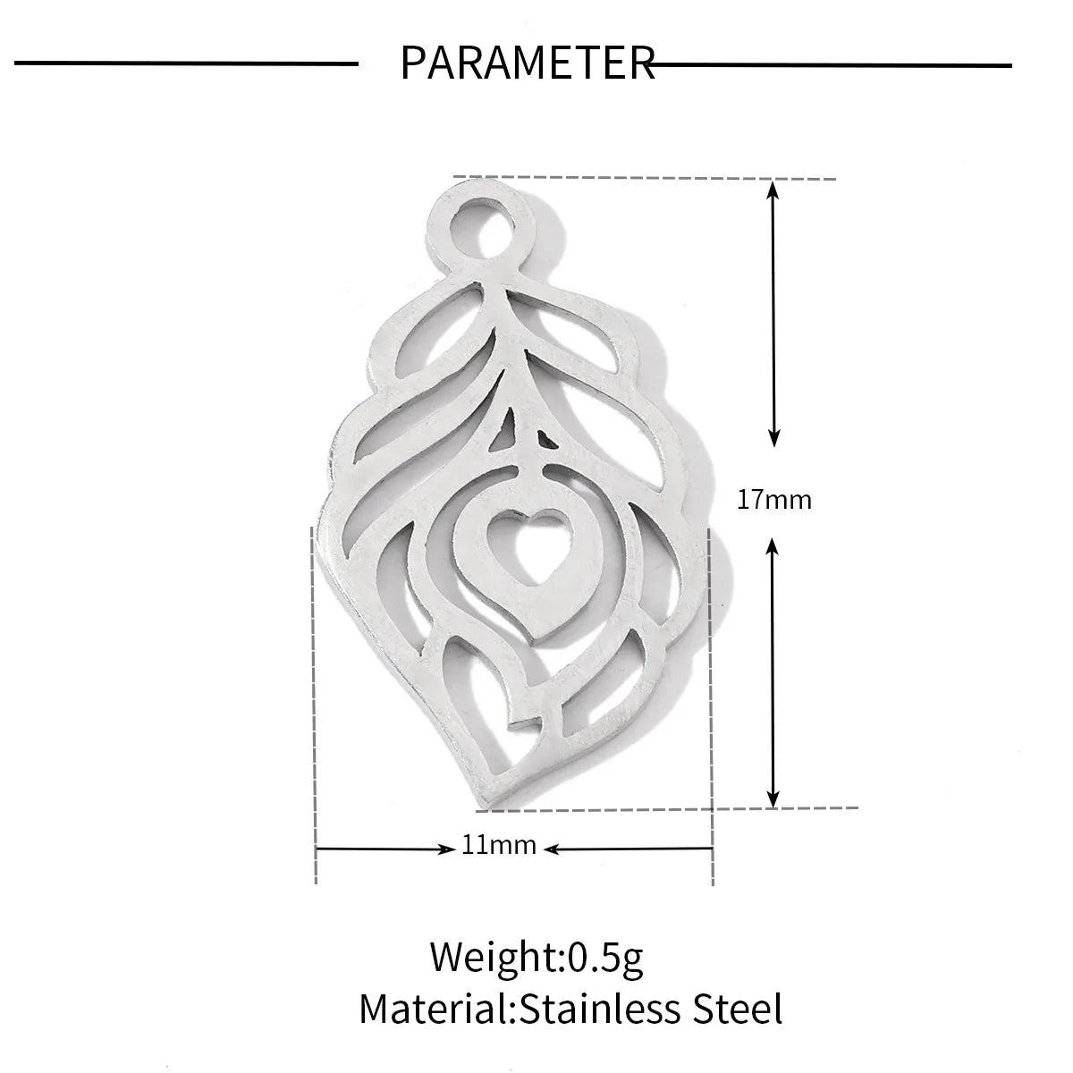 20 PCS/Package 13*10mm 15*15mm 16 * 16mm 201 Stainless Steel Heart Shape Key Snowflake Polished Pendant