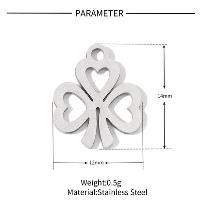 20 PCS/Package 13*10mm 15*15mm 16 * 16mm 201 Stainless Steel Heart Shape Key Snowflake Polished Pendant