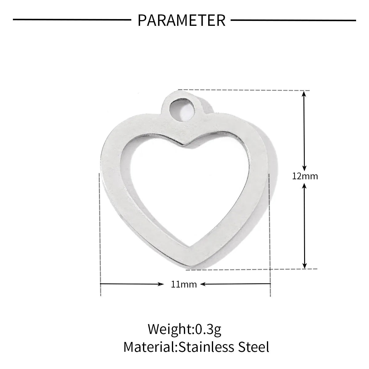 20 PCS/Package 13*10mm 15*15mm 16 * 16mm 201 Stainless Steel Heart Shape Key Snowflake Polished Pendant