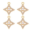 20 PCS/Package 17*27mm 19*32mm 22*35mm Alloy Pearl Zircon Cross Bow Knot Ginkgo Leaf Polished Pendant