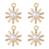 20 PCS/Package 17*27mm 19*32mm 22*35mm Alloy Pearl Zircon Cross Bow Knot Ginkgo Leaf Polished Pendant