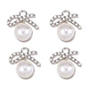 20 PCS/Package 17*27mm 19*32mm 22*35mm Alloy Pearl Zircon Cross Bow Knot Ginkgo Leaf Polished Pendant