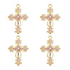 20 PCS/Package 17*27mm 19*32mm 22*35mm Alloy Pearl Zircon Cross Bow Knot Ginkgo Leaf Polished Pendant