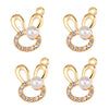 20 PCS/Package 17*27mm 19*32mm 22*35mm Alloy Pearl Zircon Cross Bow Knot Ginkgo Leaf Polished Pendant