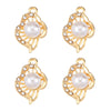 20 PCS/Package 17*27mm 19*32mm 22*35mm Alloy Pearl Zircon Cross Bow Knot Ginkgo Leaf Polished Pendant