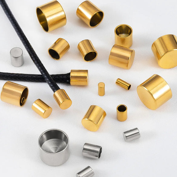 20 PCS/Package Diameter 4mm Diameter 5mm Diameter 6 Mm Hole 2~2.9mm Hole 3~3.9mm Hole 4~4.9mm Stainless Steel 18K Gold Plated Solid Color Polished Jewelry Buckle