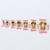 20 PCS/Package Diameter 4mm Diameter 5mm Diameter 6 Mm Hole 2~2.9mm Hole 3~3.9mm Hole 4~4.9mm Stainless Steel 18K Gold Plated Solid Color Polished Jewelry Buckle