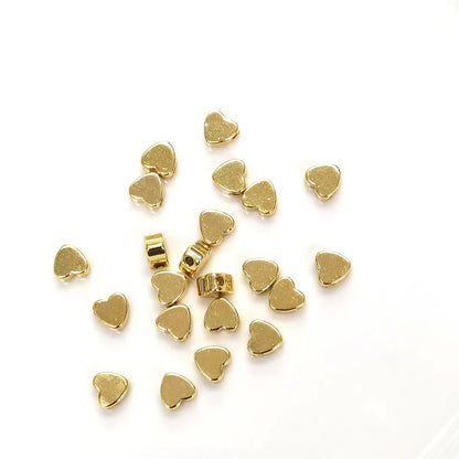 20 PCS/Package Diameter 5mm Diameter 6 Mm Diameter 7 Mm Copper 14K Gold Plated Cross Star Flower Beads