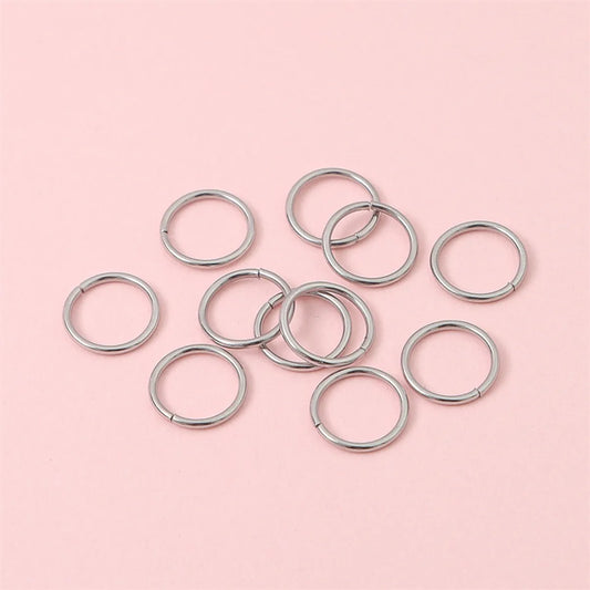 200 Pieces Per Pack Diameter 10mm Diameter 4mm 304 Stainless Steel Round Open Jump Rings