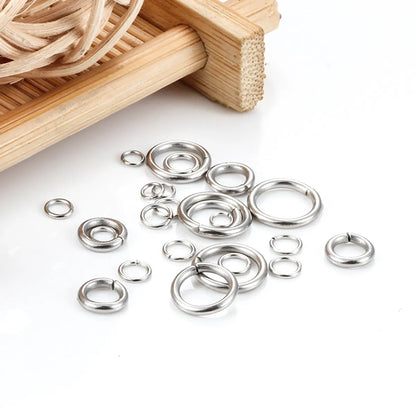 200 Pieces Per Pack Diameter 7 Mm Diameter 8mm Diameter 9mm 304 Stainless Steel Solid Color Polished Broken Ring