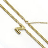 201 Stainless Steel 304 Stainless Steel 18K Gold Plated Simple Style Letter Pendant Necklace