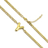 201 Stainless Steel 304 Stainless Steel 18K Gold Plated Simple Style Letter Pendant Necklace