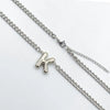 201 Stainless Steel 304 Stainless Steel 18K Gold Plated Simple Style Letter Pendant Necklace