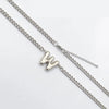 201 Stainless Steel 304 Stainless Steel 18K Gold Plated Simple Style Letter Pendant Necklace