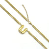 201 Stainless Steel 304 Stainless Steel 18K Gold Plated Simple Style Letter Pendant Necklace