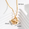 201 Stainless Steel 304 Stainless Steel Gold Plated Casual Simple Style Plating Heart Shape Pendant Necklace