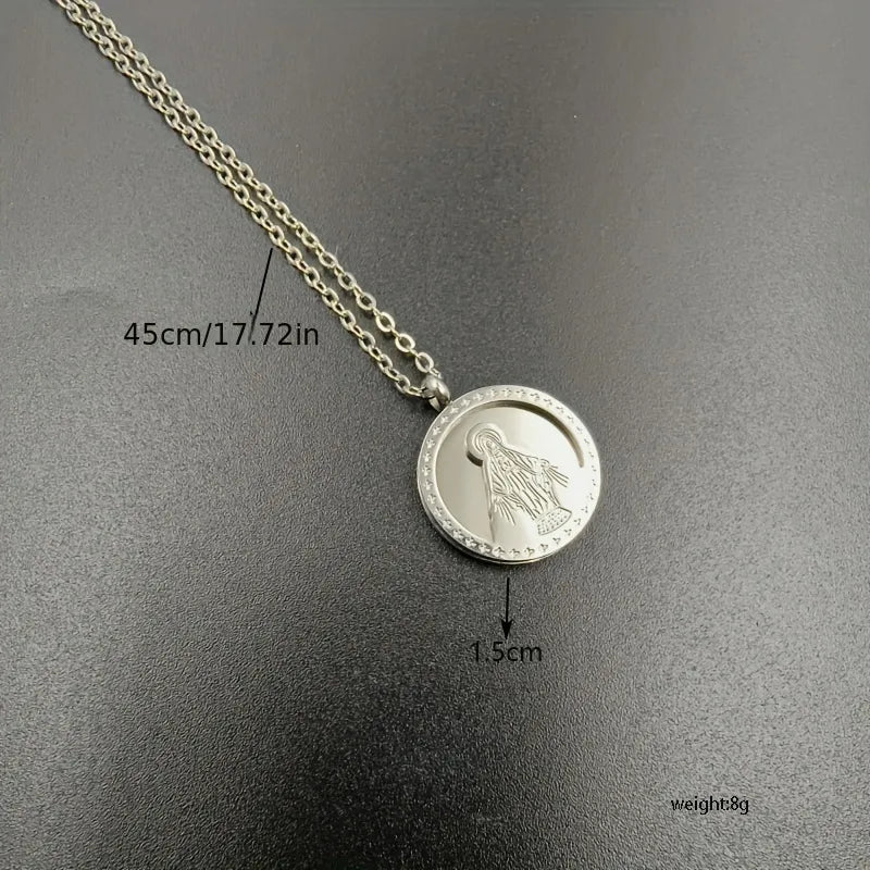 Wholesale Jewelry Classic Style Round 201 Stainless Steel None None Pendant Necklace