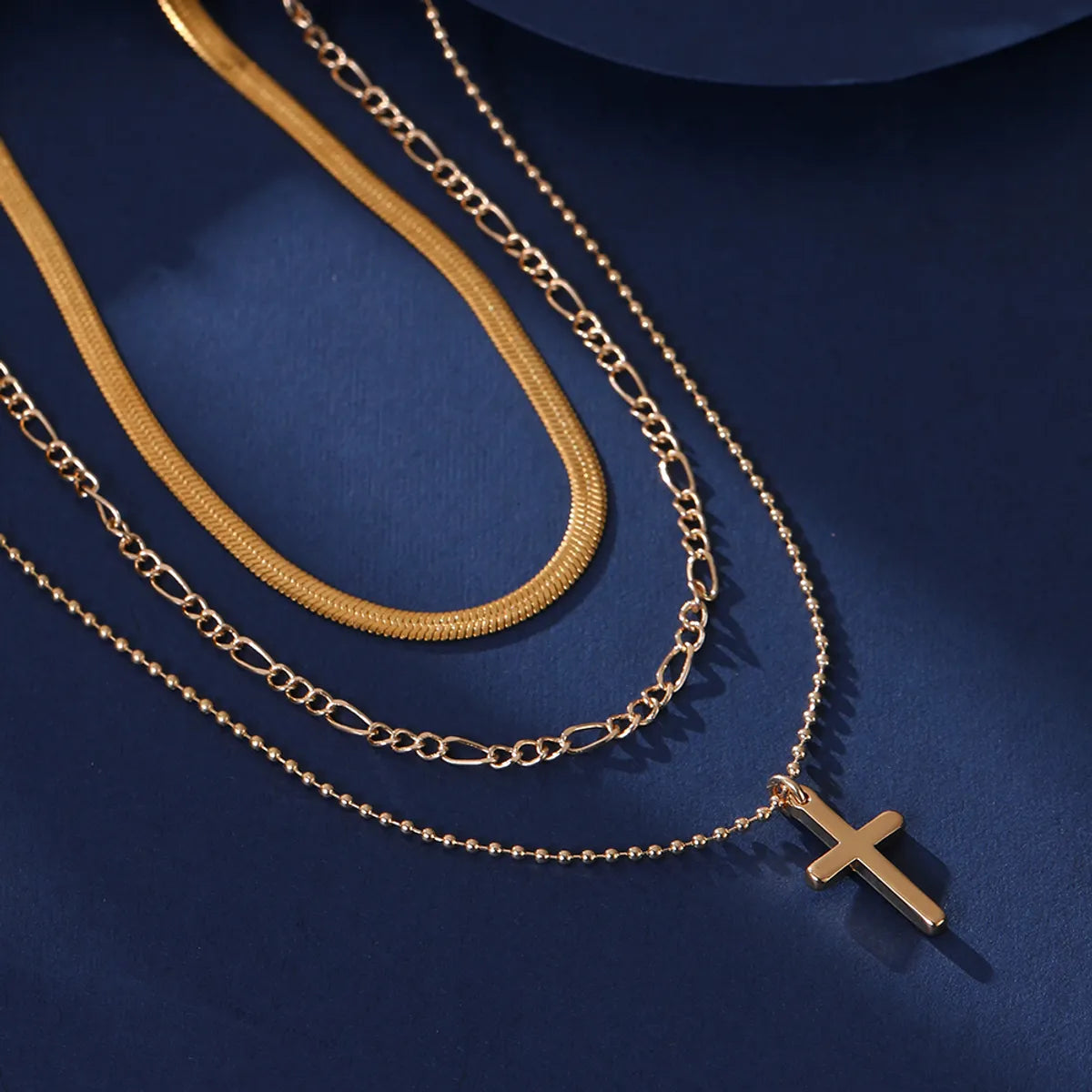 201 Stainless Steel Copper Cross Necklace