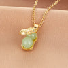 201 Stainless Steel Copper Gold Plated Plating Inlay Peanut Resin Pendant Necklace
