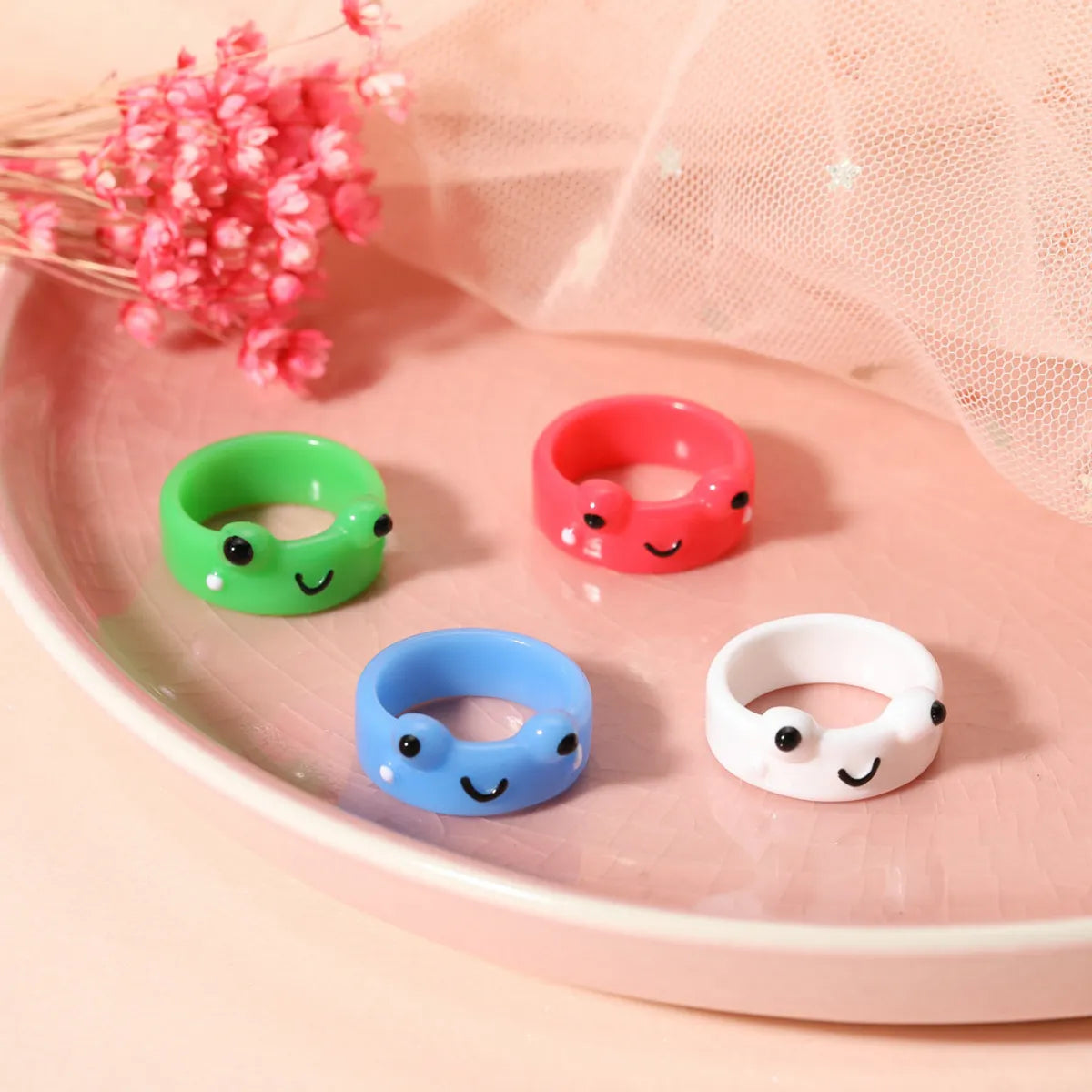 New Creative Simple Korean Cute Cartoon Frog Ring Women's Tail Ring