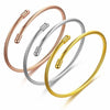 New Round Head Arc Stainless Steel Open Bracelet
