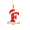 2023 Personalized Diy Name Christmas Decoration Wooden Pendant Letters Christmas Hanging Pendant Accessories