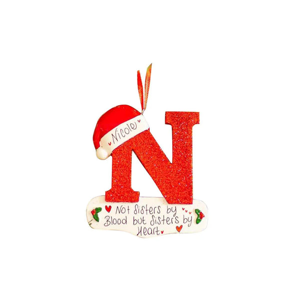 2023 Personalized Diy Name Christmas Decoration Wooden Pendant Letters Christmas Hanging Pendant Accessories