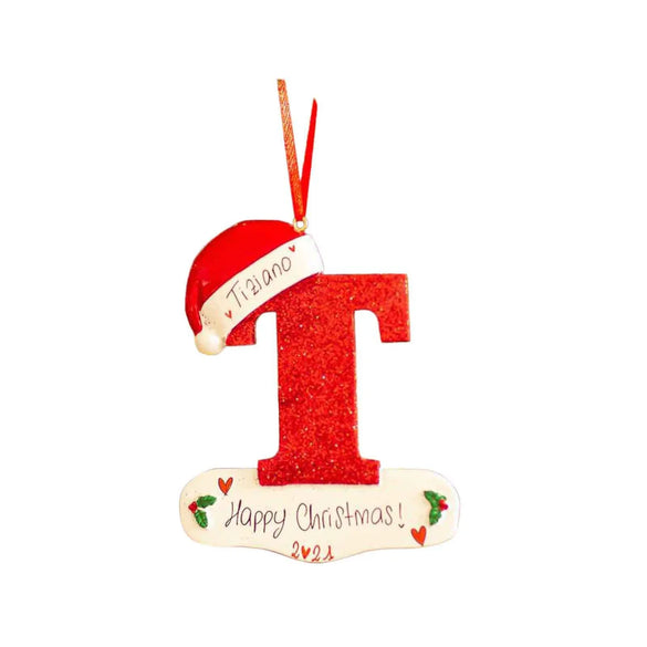 2023 Personalized Diy Name Christmas Decoration Wooden Pendant Letters Christmas Hanging Pendant Accessories