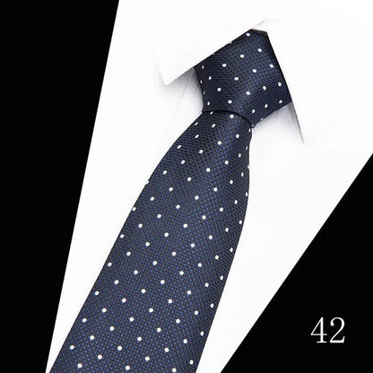 2023 Tie Spot Tie Wholesale Tie Manufacturer 7.5cm Business Men'S Formal Wear Polyester Silk Tie