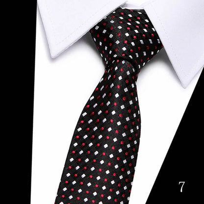 2023 Tie Spot Tie Wholesale Tie Manufacturer 7.5cm Business Men'S Formal Wear Polyester Silk Tie