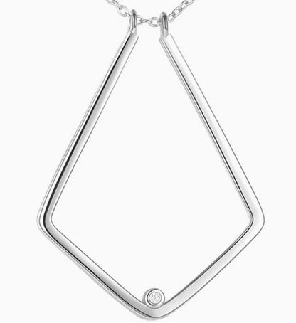 New European and American design simple V-shaped ring stand necklace for wife ring protector pendant